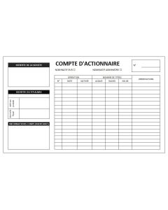 Fiche de comptes d'actionnaires 90150D Le Dauphin Modèle