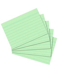 Lot de 100 Fiches Bristol lignées - 148 x 210 mm - Vert : HERLITZ Visuel