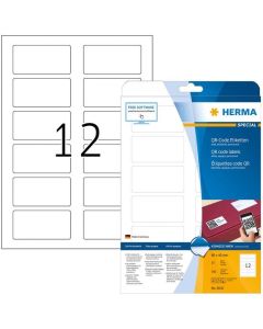 Étiquettes blanches pour codes QR 80 x 40 mm HERMA 9643