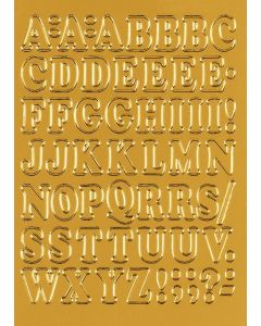 HERMA 4183 : Etiquettes à lettres autocollantes - Or / Or - 12 mm