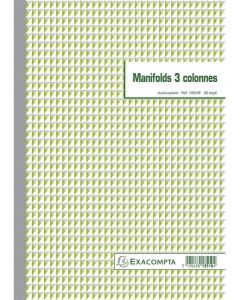 Photo Cahier autocopiant Dupli - 3 Colonnes - 297 x 210 mm EXACOMPTA Couverture