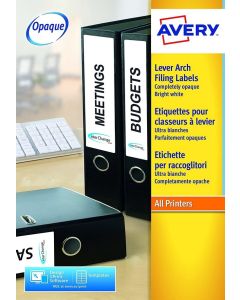 Etiquettes Dos de classeur - 38 x 192 mm - Blanc : AVERY Lot de 175 Image