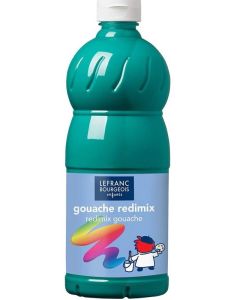 LEFRANC : Gouache liquide Vert émeraude - 1000 ml peinture