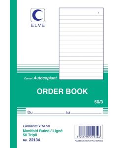LIGNE TRAVERS : Carnet autocopiant Dupli 22134 - A5 Couverture