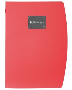 Protège-menus A4 en plastique - Rouge : SECURIT Rio Menu Visuel