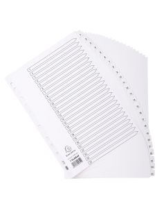 EXACOMPTA : Jeu de 25 intercalaires numériques en carte 1 à 25 Classement