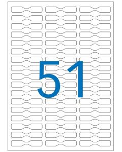 Photo Etiquettes adhésives blanches bijouterie - 45 x 8 mm AGIPA