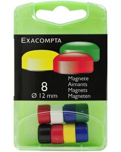 Photo Lot de 8 Aimants ronds - 12 mm - Assortiment EXACOMPTA Image