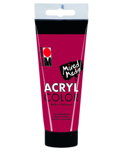 Photo Peinture acrylique mat Rouge carmin - MARABU AcrylColor  de 100 ml