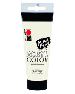 Photo Peinture acrylique mat Blanc - MARABU AcrylColor  de 100 ml