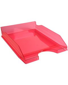 Photo Corbeille à courrier Ecotray - Framboise Translucide EXACOMPTA Linicolor Image