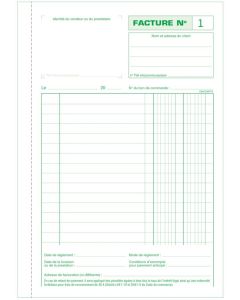 Photo FACTURES sans TVA - Carnet autocopiant Tripli - 210 x 148 mm EXACOMPTA 