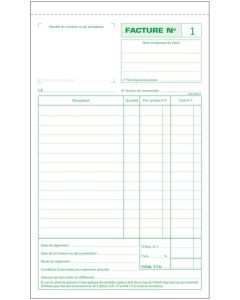 Photo FACTURES Carnet autocopiant Dupli - Collé en tête - 220 x 135 mm EXACOMPTA 