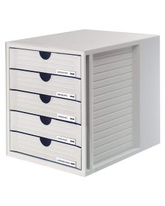 Photo Module de classement - 5 tiroirs - Gris Clair : HAN 1450-11