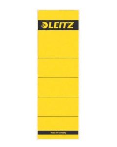 Photo Etiquettes Dos de classeur - 61 x 192 mm - Jaune : LEITZ Lot de 10 - 1642-00-15