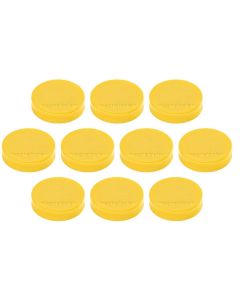 Photo Lot de 10 Aimants ronds Ergo - 30 mm - Jaune : MAGNETOPLAN 16640102