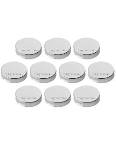 Photo Lot de 10 Aimants ronds Ergo - 30 mm - Argent : MAGNETOPLAN 1664032