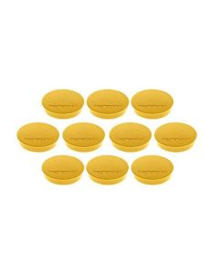 Photo Lot de 10 Aimants ronds Discofix - 30 mm - Jaune : MAGNETOPLAN 1664202
