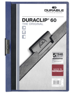 Photo Chemise de présentation A4 à clip - Bleu foncé (DURABLE 2209-07)