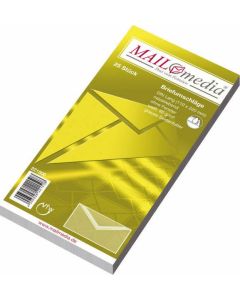 Photo Enveloppes sans fenêtre à rabat gommé - 110 x 220 mm : MAIL MEDIA Paquet de 25 (221500)