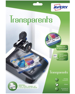 Photo Film Transparent pour rétroprojecteur - A4 AVERY 2503
