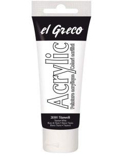 Peinture acrylique EL Greco - 75 ml - Blanc titane KREUL tube