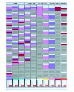 Photo Tableau mural pour fiches en T - 10 colonnes : NOBO 2901000