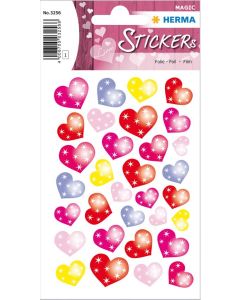 Photo HERMA : Lot de 32 stickers MAGIC - Coeurs pointillés - 3256