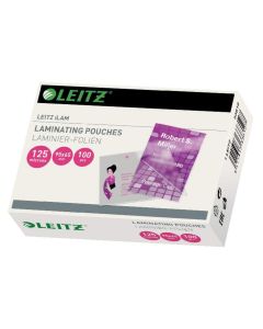 Photo Pochettes à plastifier des Cartes - 250 mic 65 x 95 mm : LEITZ Lot de 100 - 33812