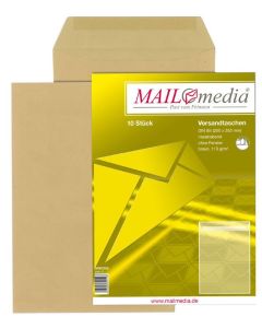 Photo Pochettes d'expédition auto-adhésives - 176 x 250 mm - Kraft : MAIL MEDIA Lot de 10 (36810/7)