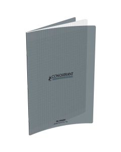 Photo Cahier Séyès / Grands carreaux Gris - Polypro - 96 pages - 210 x 297 mm CONQUERANT