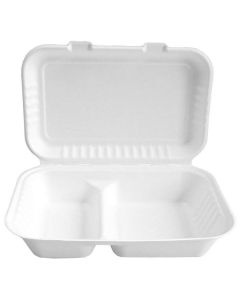 Photo Boîte à repas en canne à sucre - 2 compartiments NATURE STAR 