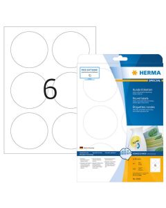 Photo HERMA 5068 : Étiquettes adhésives blanches - Multi-usages - Diamètre 85,0 mm