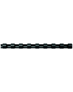 Photo Baquette à relier Noir 6 mm 21 anneaux Fellowes 5330302