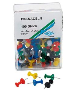 Photo Boite de 100 punaises - Assortiment : WEDO image