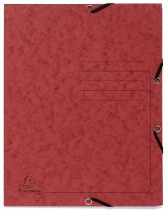 Photo Chemise imprimée à élastiques - 3 rabats - Rouge EXACOMPTA