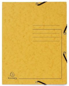 Photo Chemise imprimée à élastiques - 3 rabats - Jaune EXACOMPTA