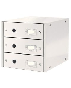 Photo Boite de classement WOW - 3 tiroirs - Blanc LEITZ Click et Store 6048-00-01
