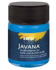 Photo KREUL Javana 91956 : Peinture pour textile sombre - 50 ml - Bleu