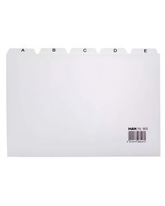 Photo Jeu de 25 Intercalaires alphabétiques en plastique - 210 x 155 mm - A5 : HAN 985