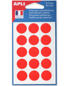 Photo Pastilles adhésives 19 mm - Rouge AGIPA 111964