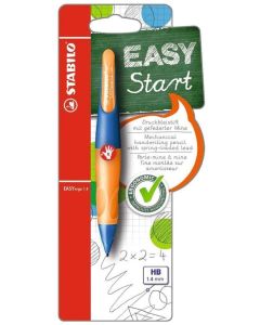 Photo STABILO : Porte-mines Easyergo 1,4 - HB Dessin - Bleu outremer/Orange fluo - B-46905-5