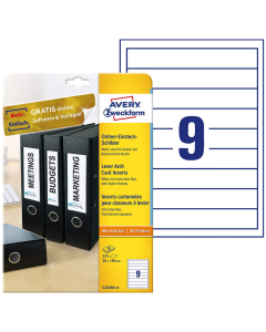 Photo Etiquettes Dos de classeur 30 x 190 mm - Blanc AVERY