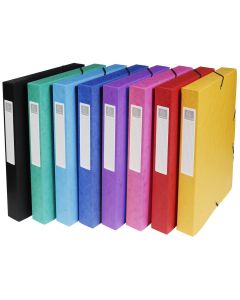 Photo Boîte de classement Carte lustrée - Dos 40 mm - Assortiment EXACOMPTA Image