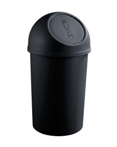 Photo Corbeille à papier avec couvercle 45 litres - Noir : HELIT H2401395