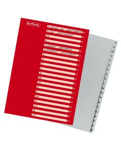 Photo Jeu de 20 Intercalaires alphabétiques en plastique - 240 x 297 mm : HERLITZ 10901718 