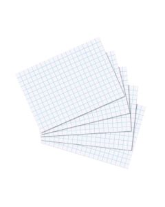 Photo Lot de 100 fiches Bristol quadrillées - 52 x 74 mm - Blanc : HERLITZ  10621456