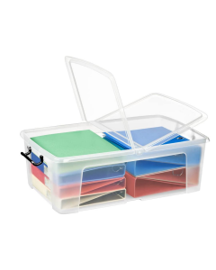 Photo Bac de rangement avec couvercle - 50 litres transparent HW675 CEP