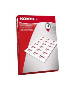 photo Étiquettes adhésives blanches - 105 x 41 mm : KORES L10541