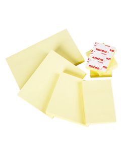 photo KORES Blocs de notes adhésives - Jaune - 51 x 75 mm - N46057